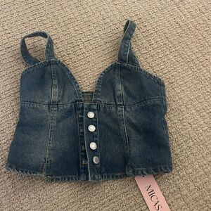 Brand new jean top
